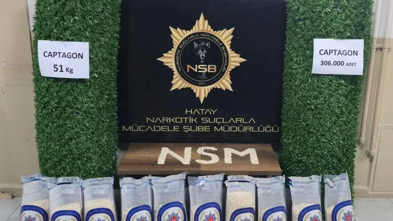 Hatay'da 51 Kilogram Captagon