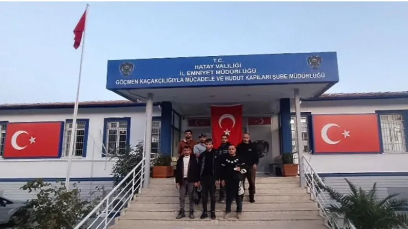Hatay'da 7 Düzensiz Göçmen