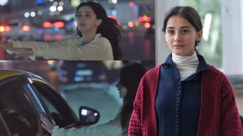Helin Kandemir sette yanlış taksiye bindi. "Zincirlikuyu turu yaptığım kamera arkası"