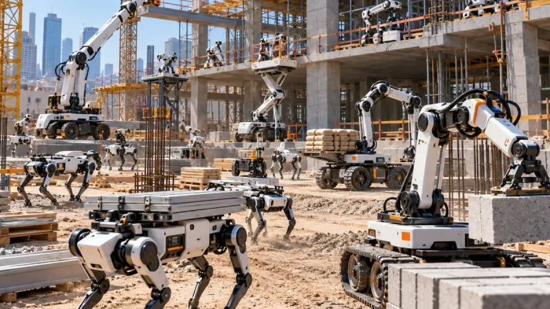 İnşaat sektöründe yeni dönem: Şantiyelerin yeni işçileri robot sürüleri olacak