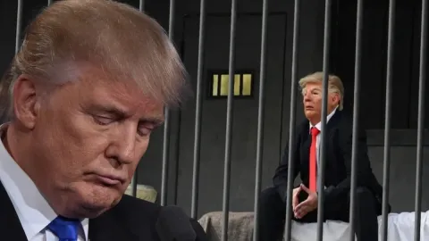 İran'da Trump'ı parmaklıklar ardına koydular!