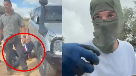 İsrailli yerleşimciler ziyarete gelen Fransız başkanı metal sopalarla dövdü