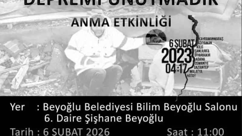 İSTANBUL’DA 6 ŞUBAT ANMA TÖRENİ
