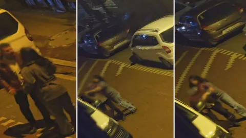 İstanbul'da genç kadın tartıştığı erkeği sokak ortasında evire çevire dövdü