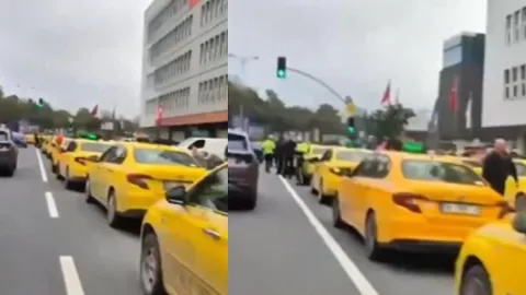 İstanbul'da 'Martı' gerginliği iddiası! Taksiciler trafiği kesti