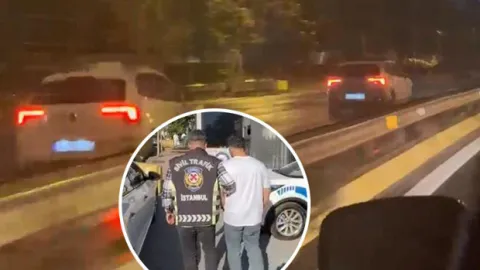 İstanbul'daki görüntü 'pes' dedirtti: Trafik magandası yakalandı, cezası kesildi