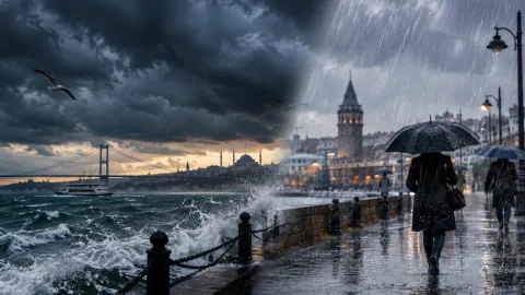 İstanbul'u iki yandan vuracak: Fırtına ve sağanak geliyor