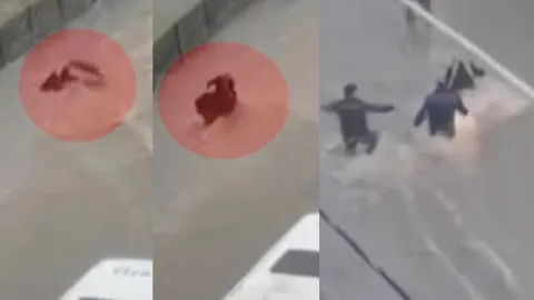 İstanbul'u sağanak ve fırtına vurdu. Yollar göle döndü, bir kadın suya kapıldı