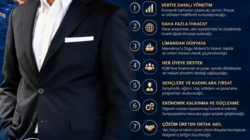 İTSO Başkan Adayı Ceritbinmez'den Manifesto