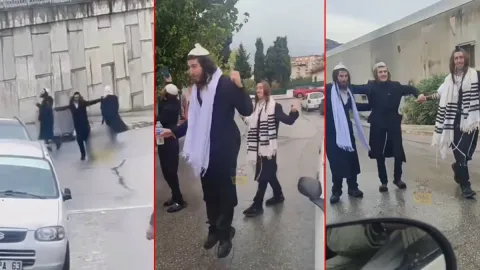İzmir'de zıplayan Yahudiler sosyal medyayı salladı
