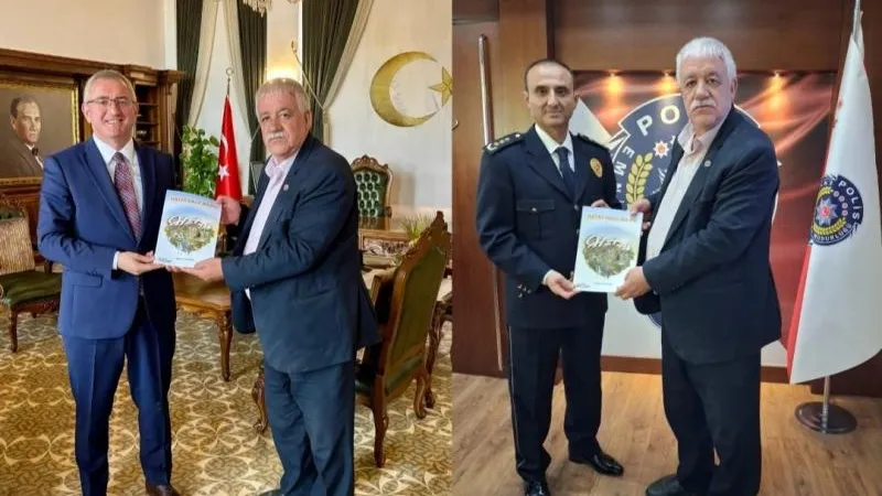 Kalaycıoğlu'ndan Kaymakam Önder ve Emniyet Müdürü Güneş’e “Hatay Halk Bilimi” Kitabı