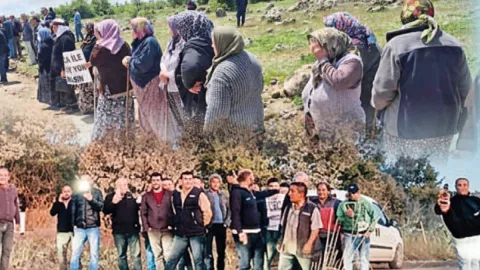 Kanunsuz talana karşı köylü siper oldu