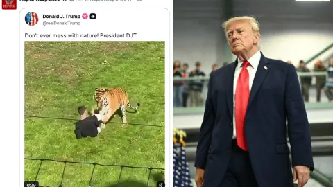 Kaplanın ziyaretçiyi öldürdüğü videoyu paylaşan Trump'a tepki yağdı