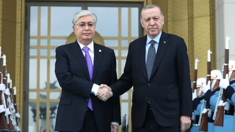 Kazakistan Cumhurbaşkanı Tokayev Ankara'da