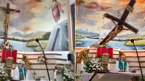 Kilisede ayini yöneten rahibin korkunç ölümü