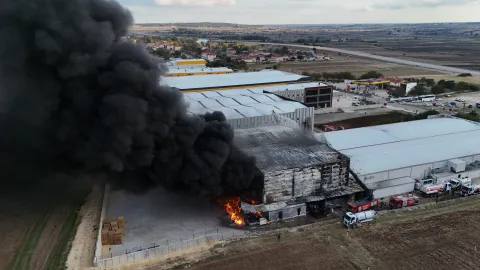 Kırklareli'nde ilaç fabrikasında yangın