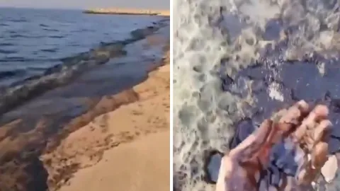 Kıyılar siyaha büründü: Plaja gitmeyin uyarıları yapılıyor