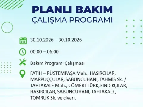 İstanbul’da 12 ilçede 8 saatlik kesinti! - fotoğraf 3