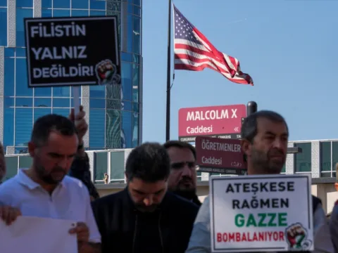 Ankara'da katil İsrail'in Gazze'ye yönelik saldırıları protesto edildi - fotoğraf 1