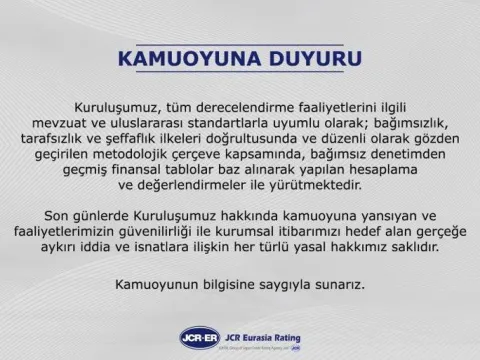JCR Eurasia Rating'den açıklama - fotoğraf 1