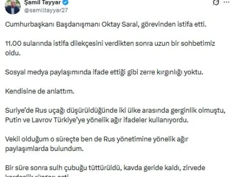Oktay Saral'ın istifasının ardından Şamil Tayyar'dan dikkat çeken sözler - fotoğraf 2