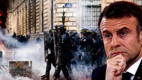 Macron'dan eylemcilere çok sert sözler: Fransa sokakları alev alev!
