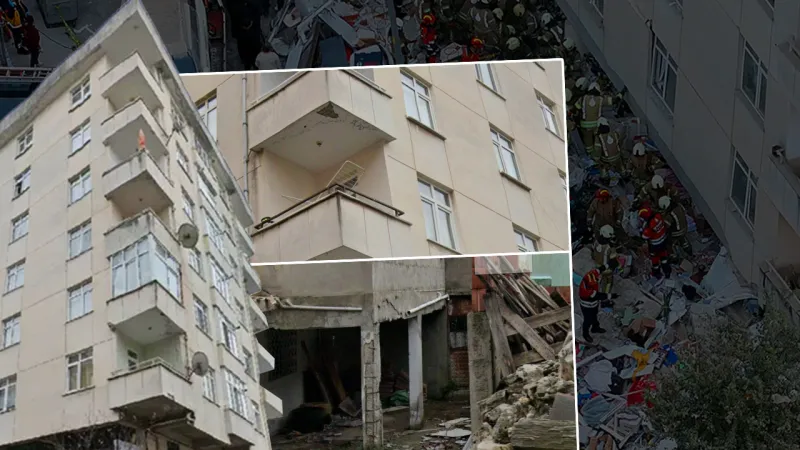 Maltepe'deki binanın çökmeden önceki son hali dikkat çekti: Kolonları mı kesildi?
