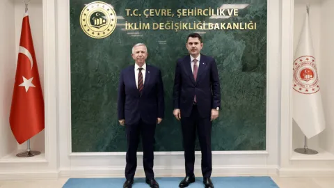Mansur Yavaş, Murat Kurum'la bir araya geldi