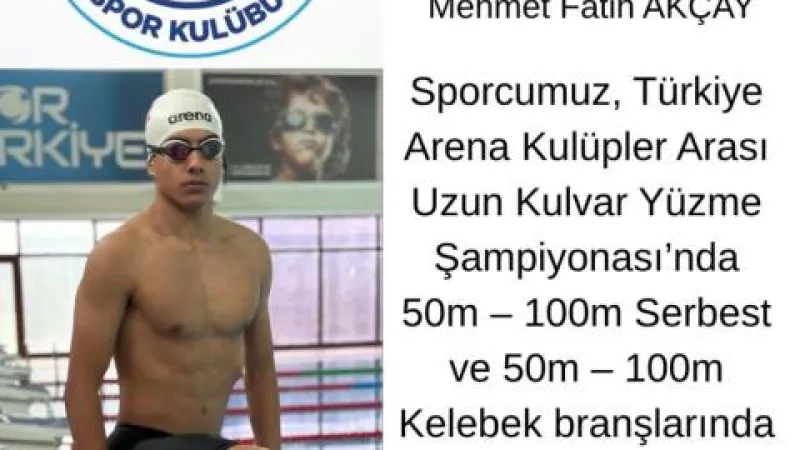 MEHMET AKÇAY, YÜZMEDE ANTAKYA'YI TEMSİL EDECEK
