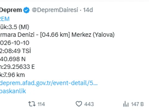 Son dakika... AFAD açıkladı: Marmara'da deprem - fotoğraf 2