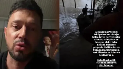 Murat Boz, sağanak yağışta mahsur kaldıklarını açıkladı