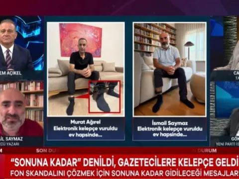 Fonziler Serbest Gazeteciler kelepçeli! İsmail Saymaz elektronik kelepçe ile canlı yayına bağlandı - fotoğraf 1