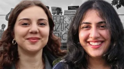 Nevin ve Nehir tutuklandı, aynı pankartı üniversiteye astılar