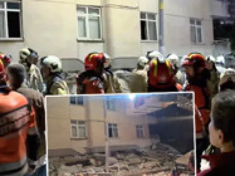 Maltepe'de 7 katlı binanın 3 katı böyle çöktü - fotoğraf 3