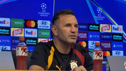 Okan Buruk: 'Herkese göre favori Barcelona ama bizim hedefimiz her zaman olduğu gibi kazanmak!'