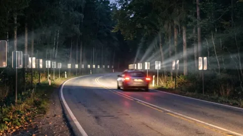 Otoyol kenarına yerleştirilen 20 bin ayna 15 yıl sonra imkansızı başardı