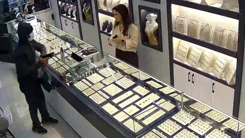 Oyuncak tabancayla kuyumcu soymaya kalktı alarmı duyunca kaçtı