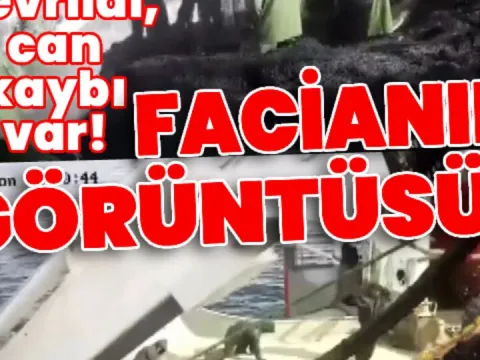 Teknede facia anları! Vinç devrildi! - fotoğraf 1