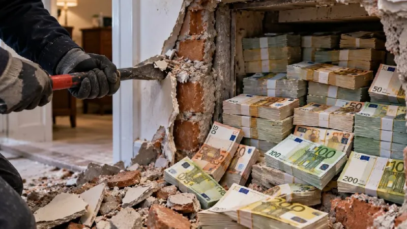 Parasını bankaya değil duvarlara sakladı: Evinden servet çıktı