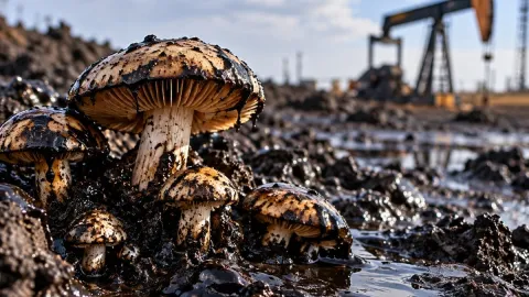 Petrole bulanmış toprakta mantarlar mucize yarattı