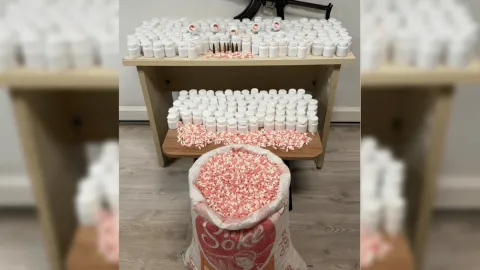 Polis adrese şok baskın yaptı: Evden cephanelik ve on binlerce uyuşturucu hap çıktı!