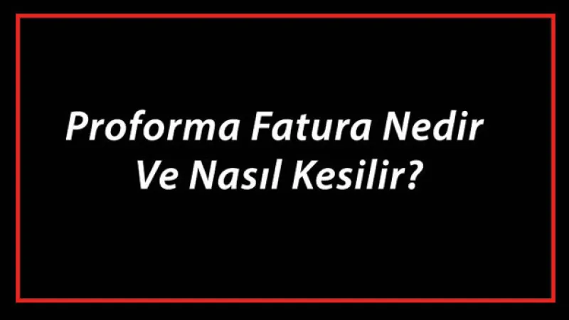 Proforma Fatura Nedir Ve Nasıl Kesilir? Proforma Fatura Nasıl Düzenlenir
