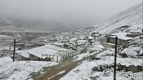 Rize'nin yüksek kesimleri beyaza büründü