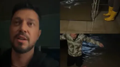 Sağanak nedeniyle mahsur kaldılar. Murat Boz ve Demet Özdemir botla kurtarıldı