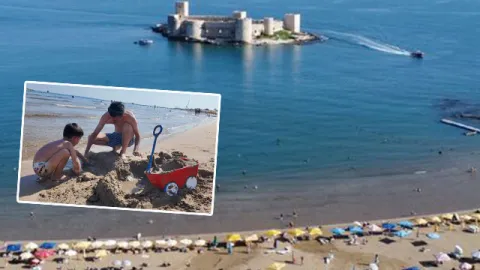 Sahile akın ettiler! Sonbaharda deniz keyfi
