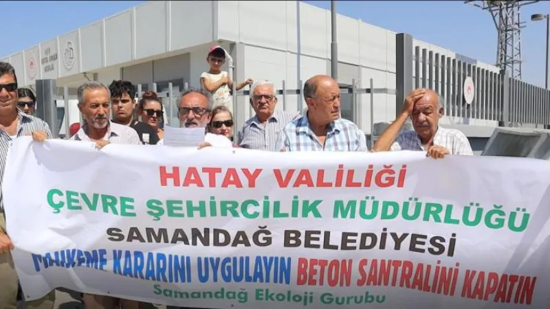 SAMANDAĞ'DA BETON SANTRALİNE KAPATMA