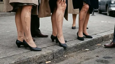 Şehirdeki tüm kadınların çorapları durduk yere erimeye başladı