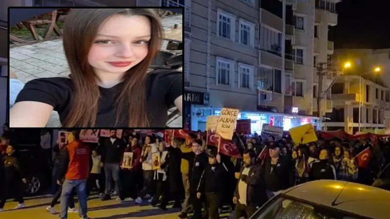 Sevgilisi tarafından boğazı kesilerek öldürülen Gökçe için yürüyüş düzenlendi