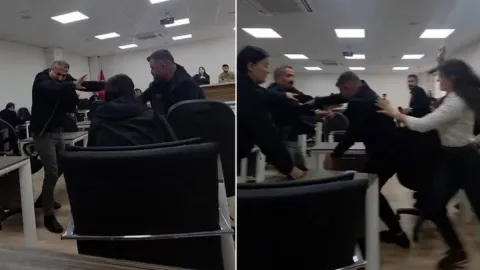 Silopi Belediye Meclisi'nde tekme ve yumruklu kavga