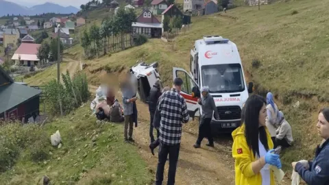 Sis Dağı Yaylası'nda kamyonet, uçuruma yuvarlandı: çok sayıda kişi yaralandı